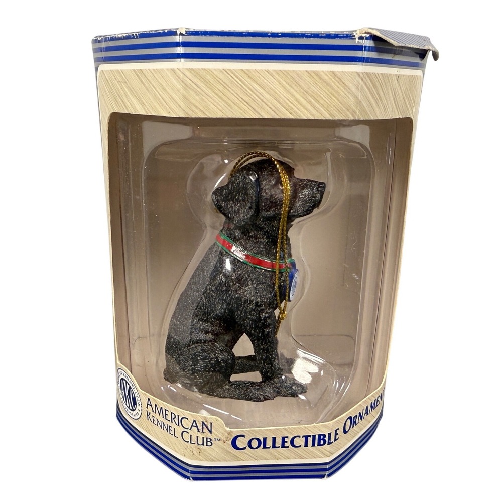 AKC American Kennel Club Black Labrador Retriever Ornament 2004 Trevco Dog Gift